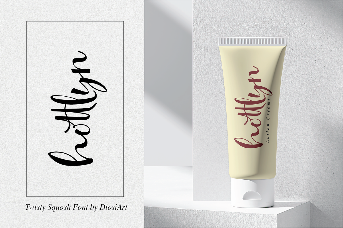 Twisty Squosh, a Script Font by DiosiArt (Photo 7 of 12)