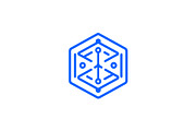 Geometric Hexagon Tech Circuit Logo, a Branding & Logo Template by Vectorium Studio (Thumbnail 1 of 9)
