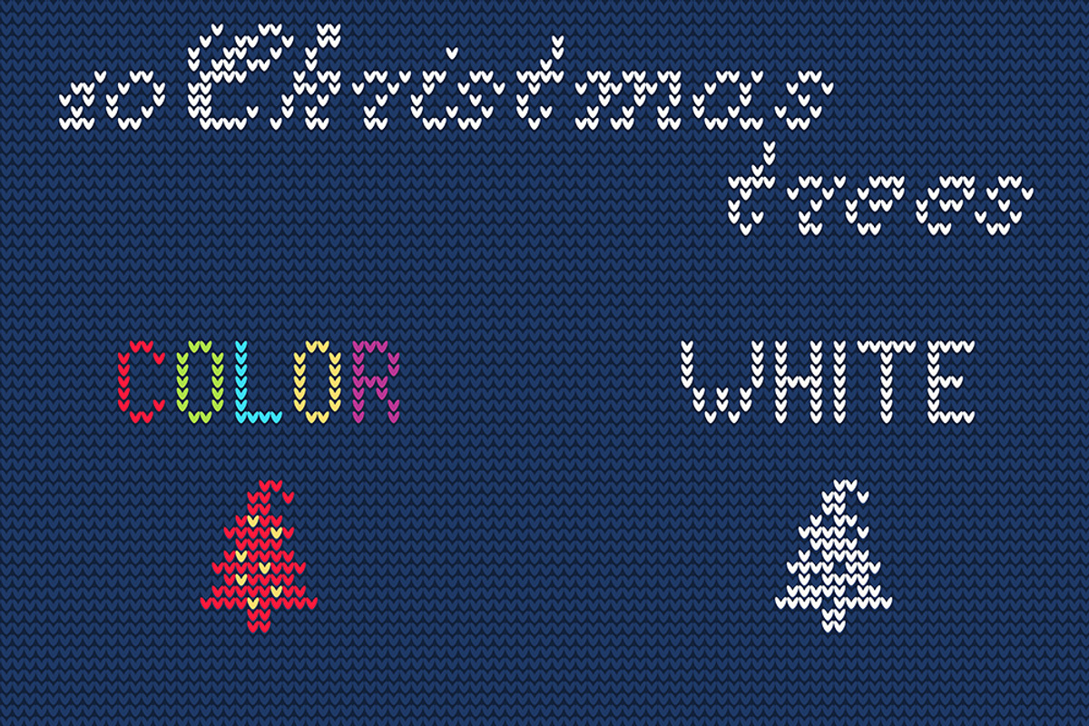 Christmas Knitted Big Elements Set, a Texture Illustration by Katyr (Photo 4 of 6)