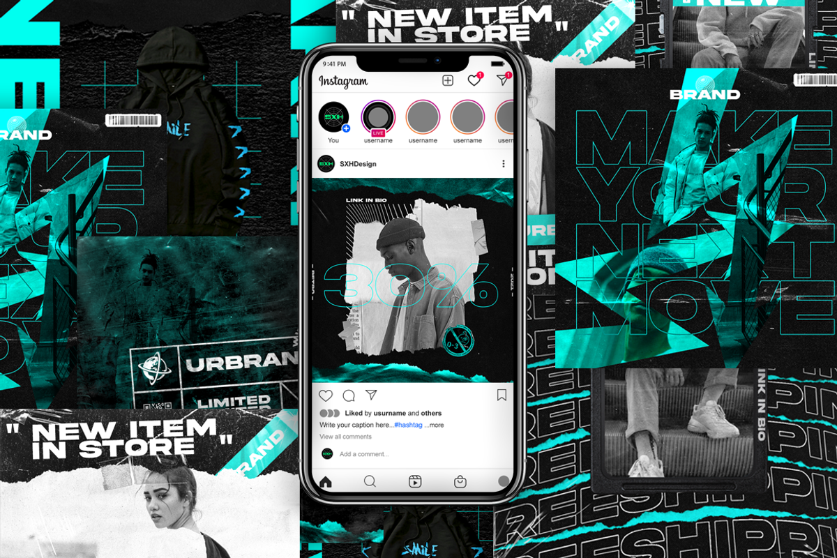 AQUUA Instagram Post Kit, a Templates & Theme by PeetalyStudioDesigns (Photo 2 of 11)