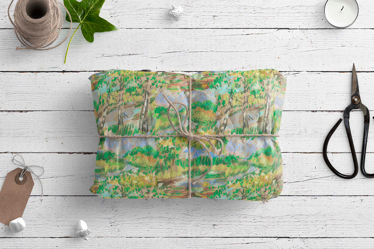 Kids Crayon Forest Seasons Seamless, a Pattern Graphic by Lucyinyourheart (Photo 10 of 10)