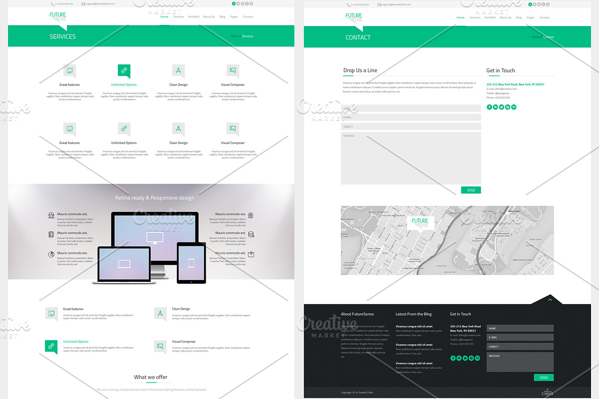 FutureSense - MultiPurpose Template, a Websites & App Template by rosettichefs (Photo 3 of 5)