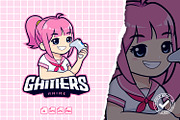 Kawaii Cute Anime Gamer Girl Logo, a Branding & Logo Template by tkzgraphic (Thumbnail 1 of 2)