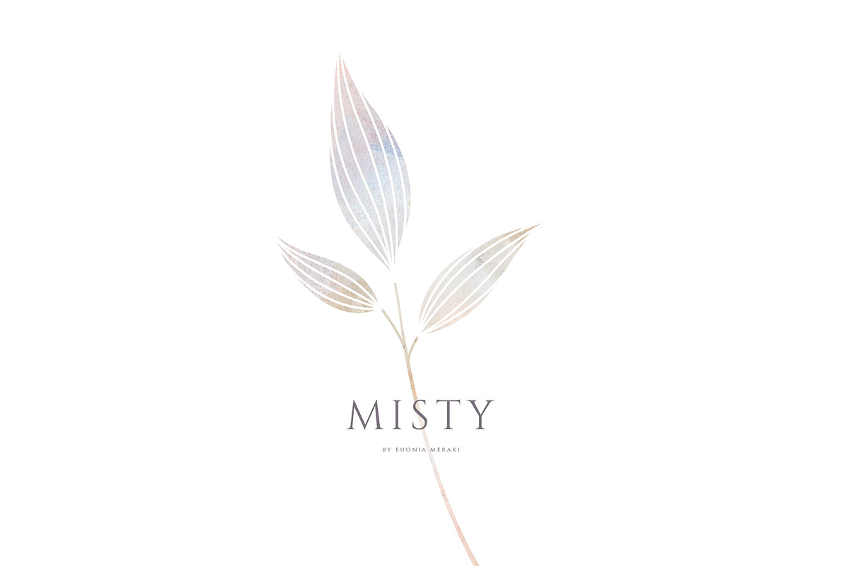 MISTY - Floral Graphics and Monogram, an Illustration by Euonia Meraki (Photo 4 of 16)