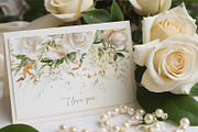 White roses and greenery, an Object Illustration by ollalya (Thumbnail 2 of 8)