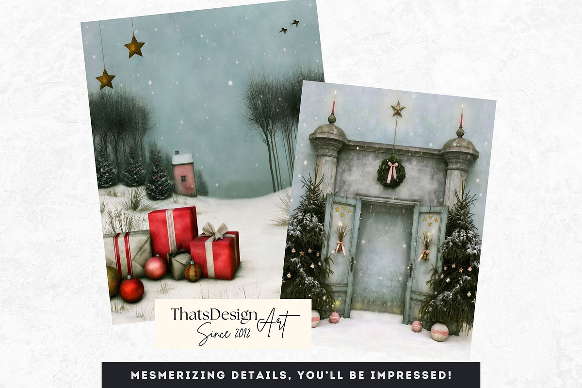 Surreal Moody Christmas Backdrops, a Background Graphic by ThatsDesignArt (Photo 14 of 15)