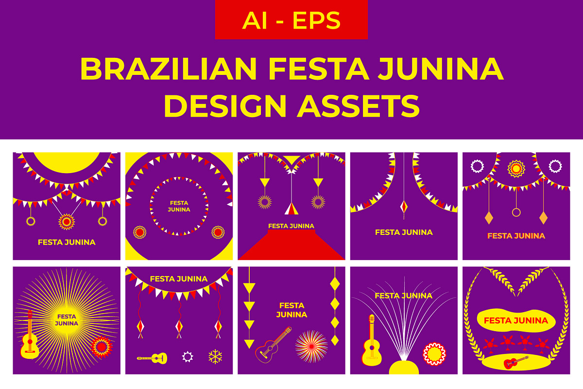 Festa Junina Design, a Decorative Illustration by Lakhan1998 (Photo 1 of 4)
