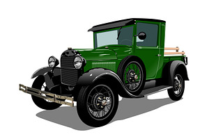 Vector retro truck