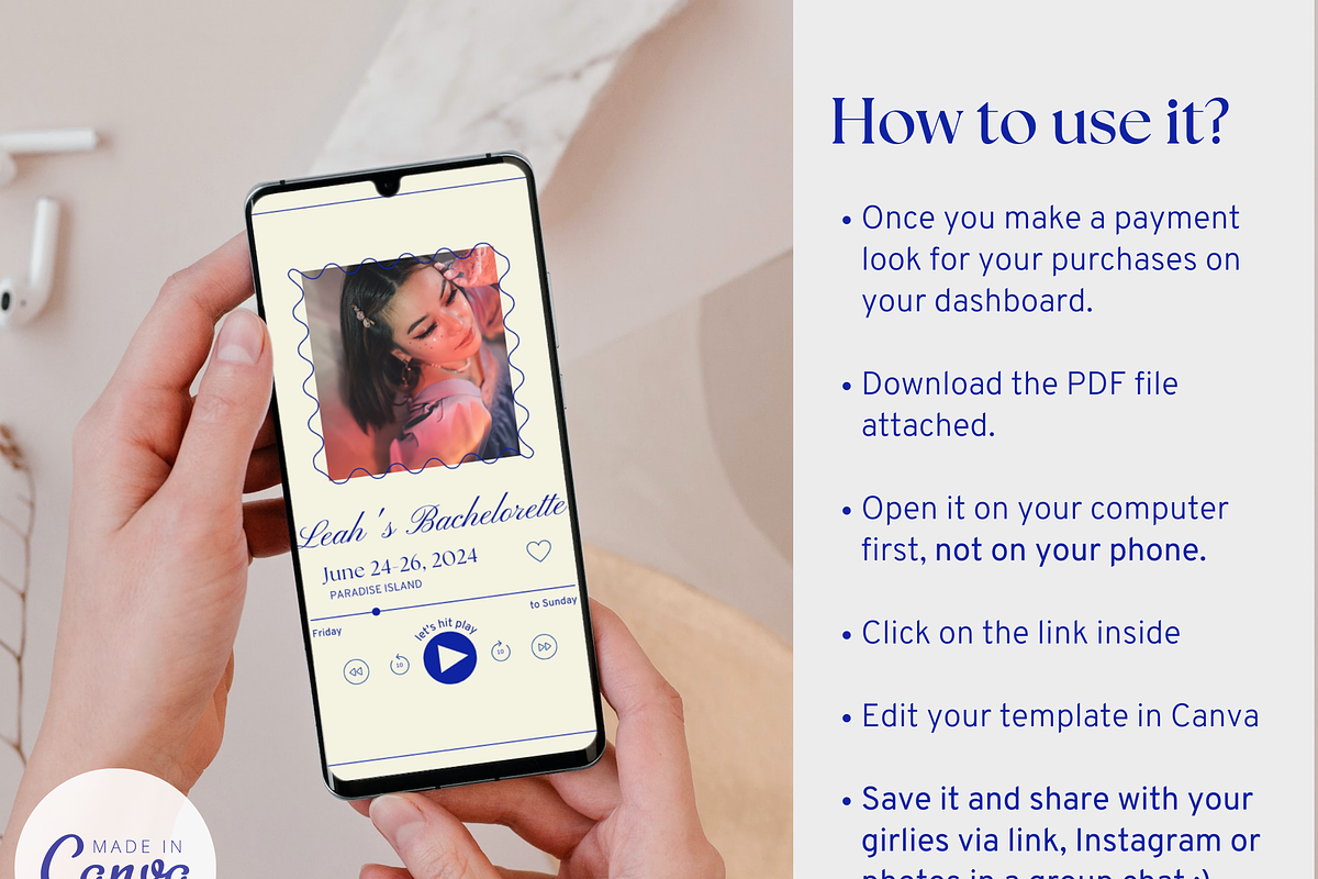 Digital Beach Bachelorette Itinerary, a Social Media Template by Story Native (Photo 8 of 9)