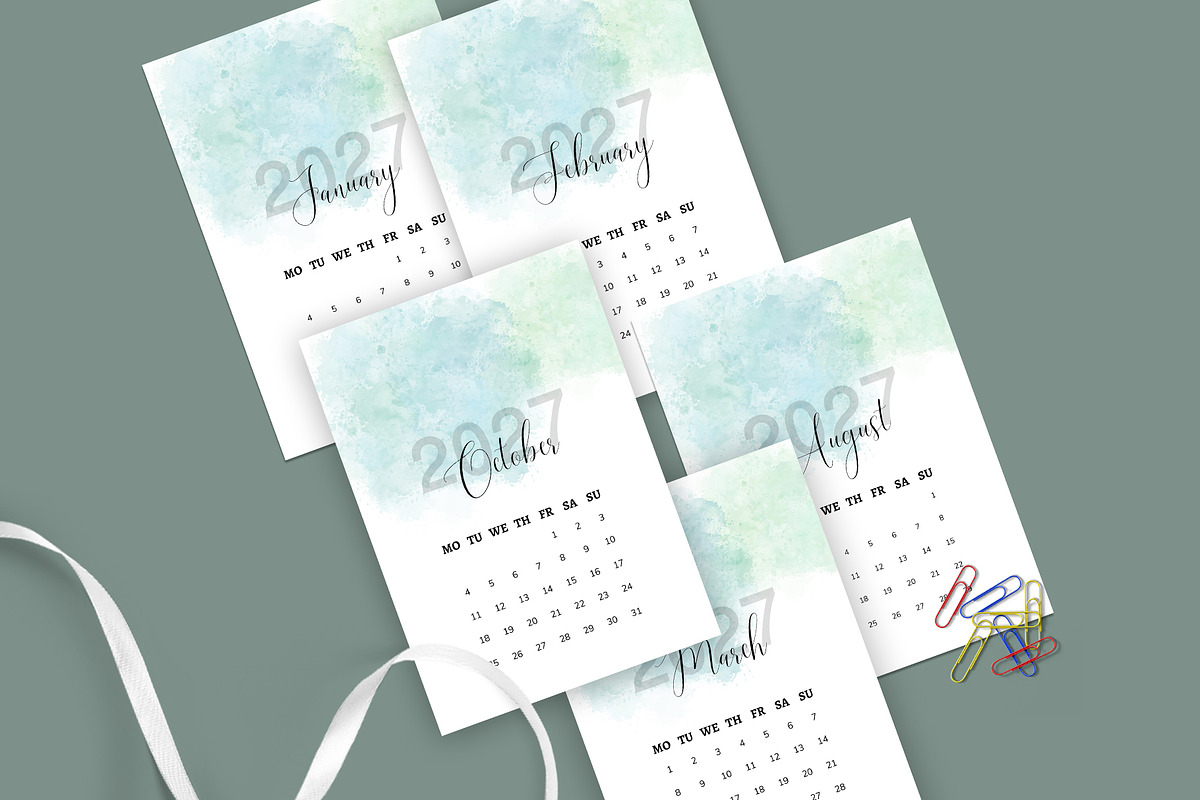 Editable Calendar Template 2027, a Stationery Template by Design Zone (Photo 3 of 6)