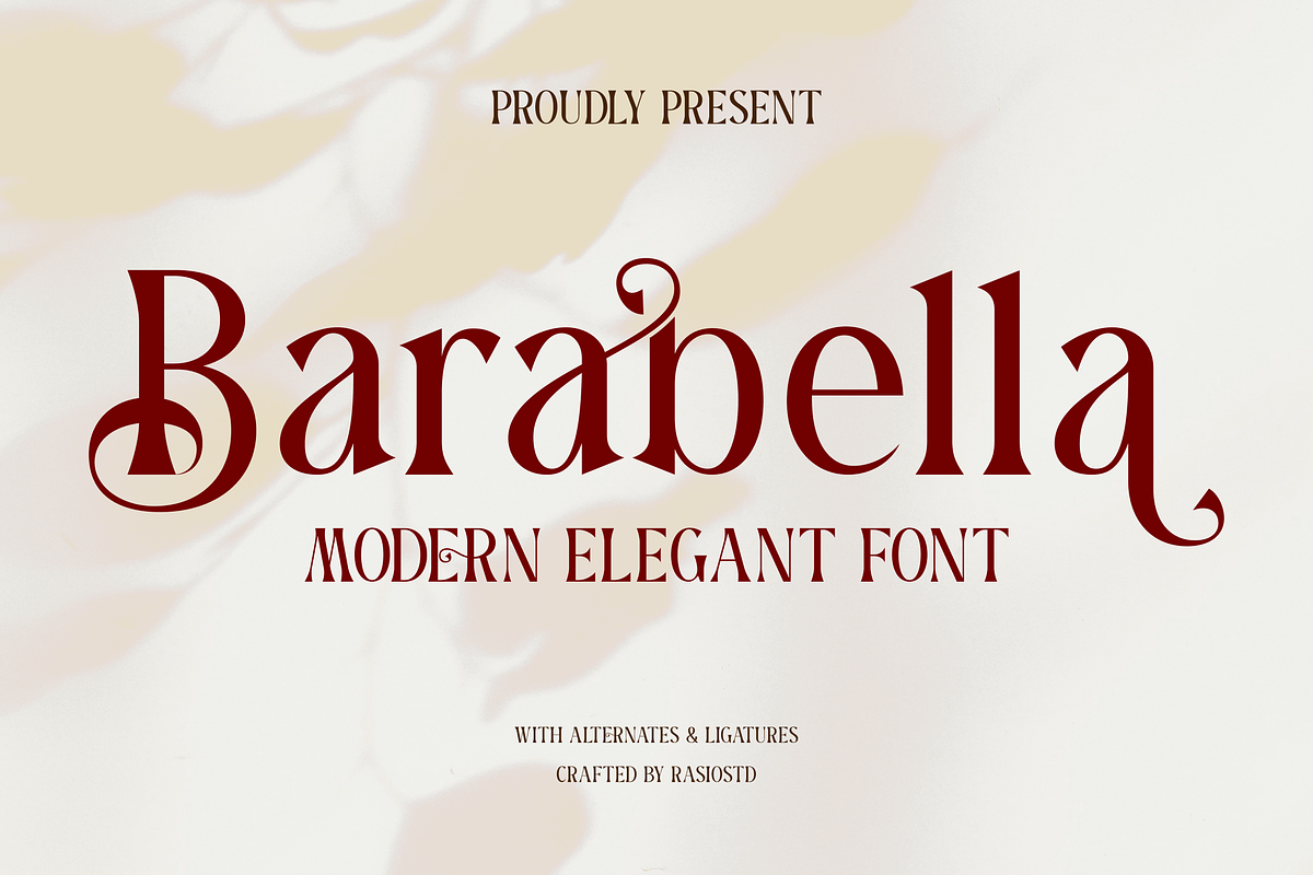 Barabella Modern Elegant Font, a Serif Font by Rasio Studio (Photo 1 of 7)