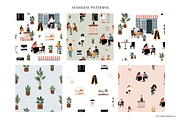 Dog Friendly Coffee Shop Scenes, a Person Illustration by LyubovZaytseva (Thumbnail 12 of 20)