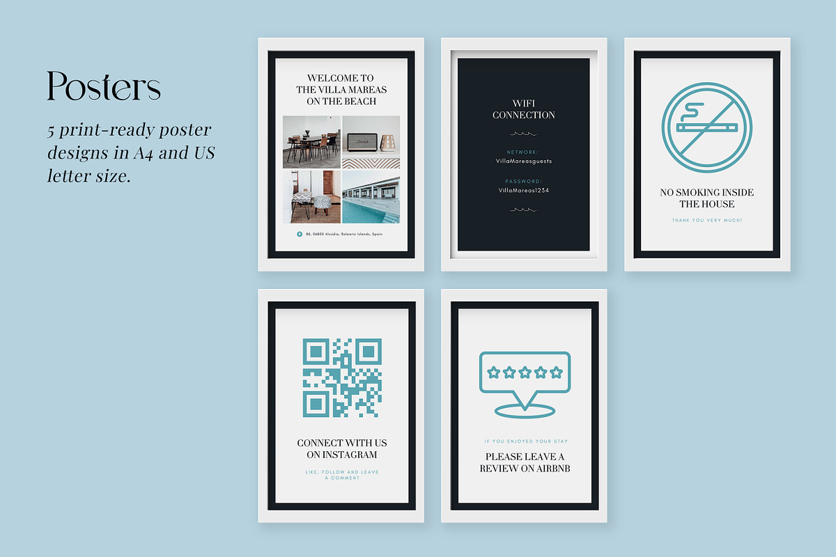 Airbnb Welcome Book & Signs Template, a Brochure Template by RWstudio (Photo 4 of 11)