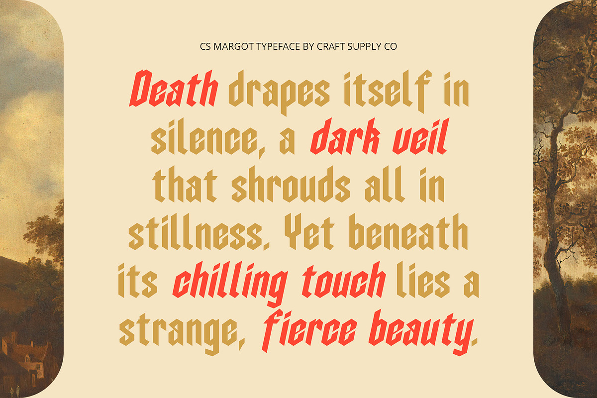 CS Margot – Blackletter Font, a Blackletter Font by Craft Supply Co. (Photo 5 of 8)