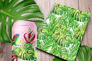 Tropical large set.Watercolor vector, a Pattern Graphic by moto_cat (Thumbnail 3 of 4)