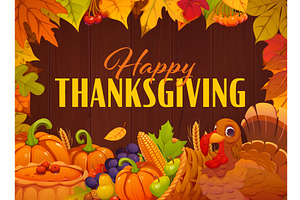 Thanksgiving greeting card, a Seasonal Illustration by Vector Tradition