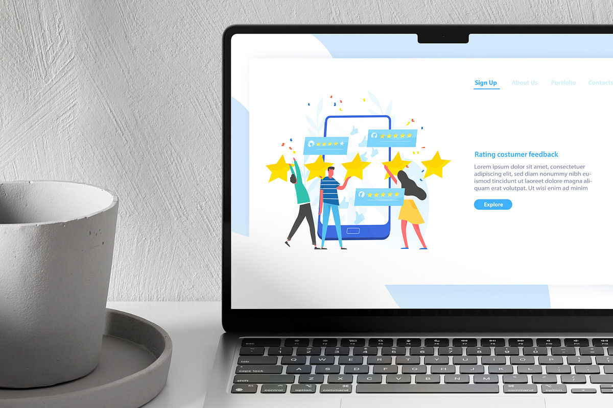 Customer feedback and rating concept, a Technology Illustration by Good Studio (Photo 3 of 3)