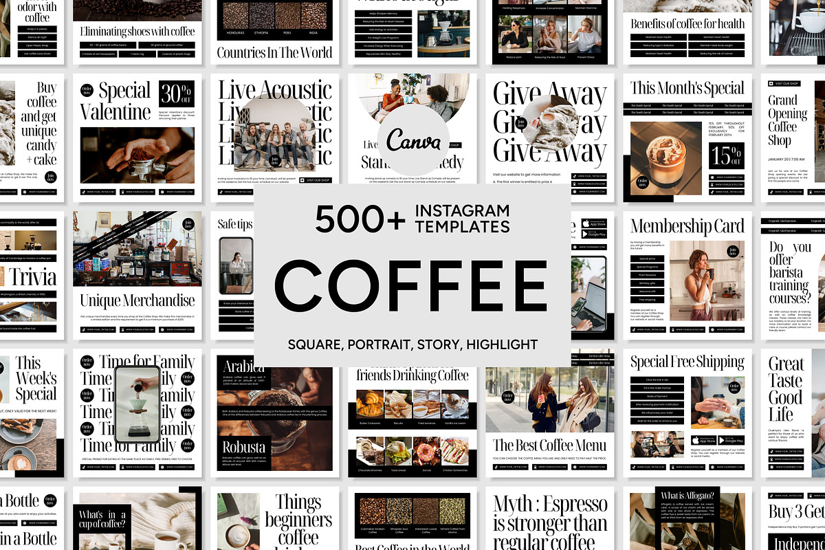 Coffee White Template, a Social Media Template by Kalubuak (Photo 1 of 10)