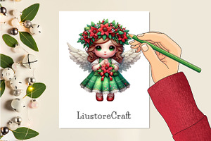 Cute Christmas Angels Sublimation