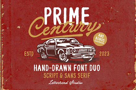 Prime Century - Hand Drawn Font Duo, a Script Font by Letterhend Studio