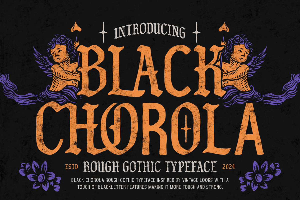 Black Chorola Typeface, a Blackletter Font by alit design (Photo 1 of 15)
