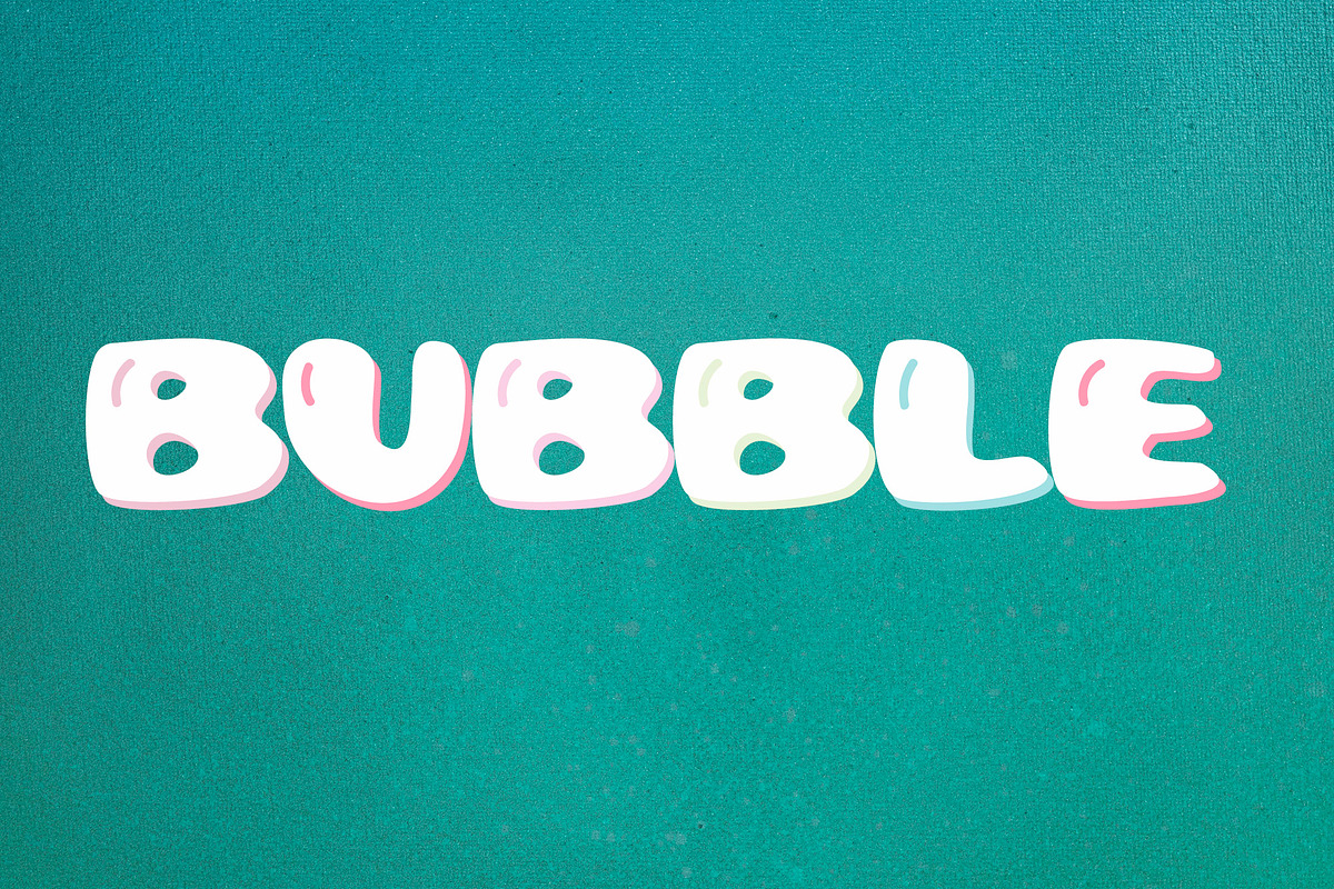 Balloon Bubble Font, a Font by vladocar (Photo 6 of 6)