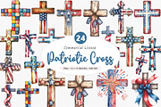 Vintage Patriotic Cross PNG, an Illustration by SinaCreation (Thumbnail 1 of 5)