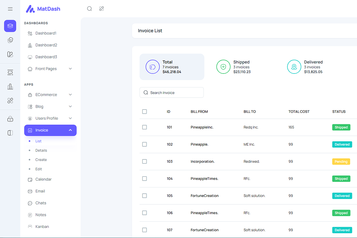 MatDash Vuetify Nuxt Admin Template, a Templates & Theme by AdminMart (Photo 14 of 15)