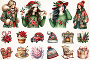 Floral & Festive Christmas Clipart, an Illustration by Libby Wishes (Thumbnail 2 of 6)