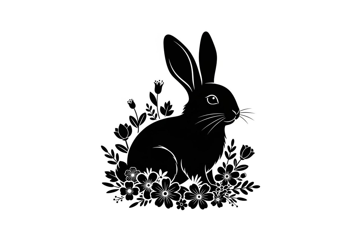 Cute Easter Bunny Silhouette bundle, an Illustration by Artivon (Photo 29 of 51)