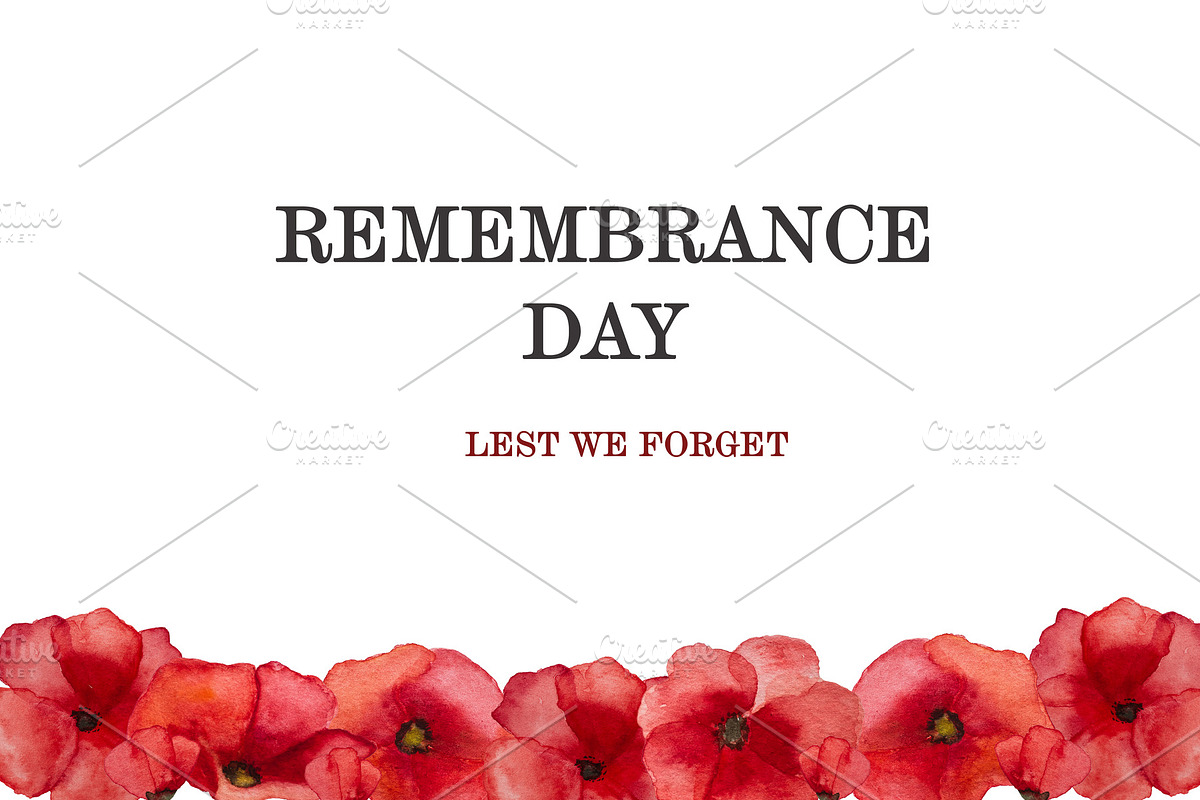 Beautiful picture of poppy flowers. Happy Remembrance Day, an Illustration by Svetlana Barchan