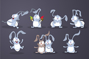 Easter Rabbits with Easter Eggs, an Animal Illustration by yuanden graphics (Thumbnail 4 of 4)