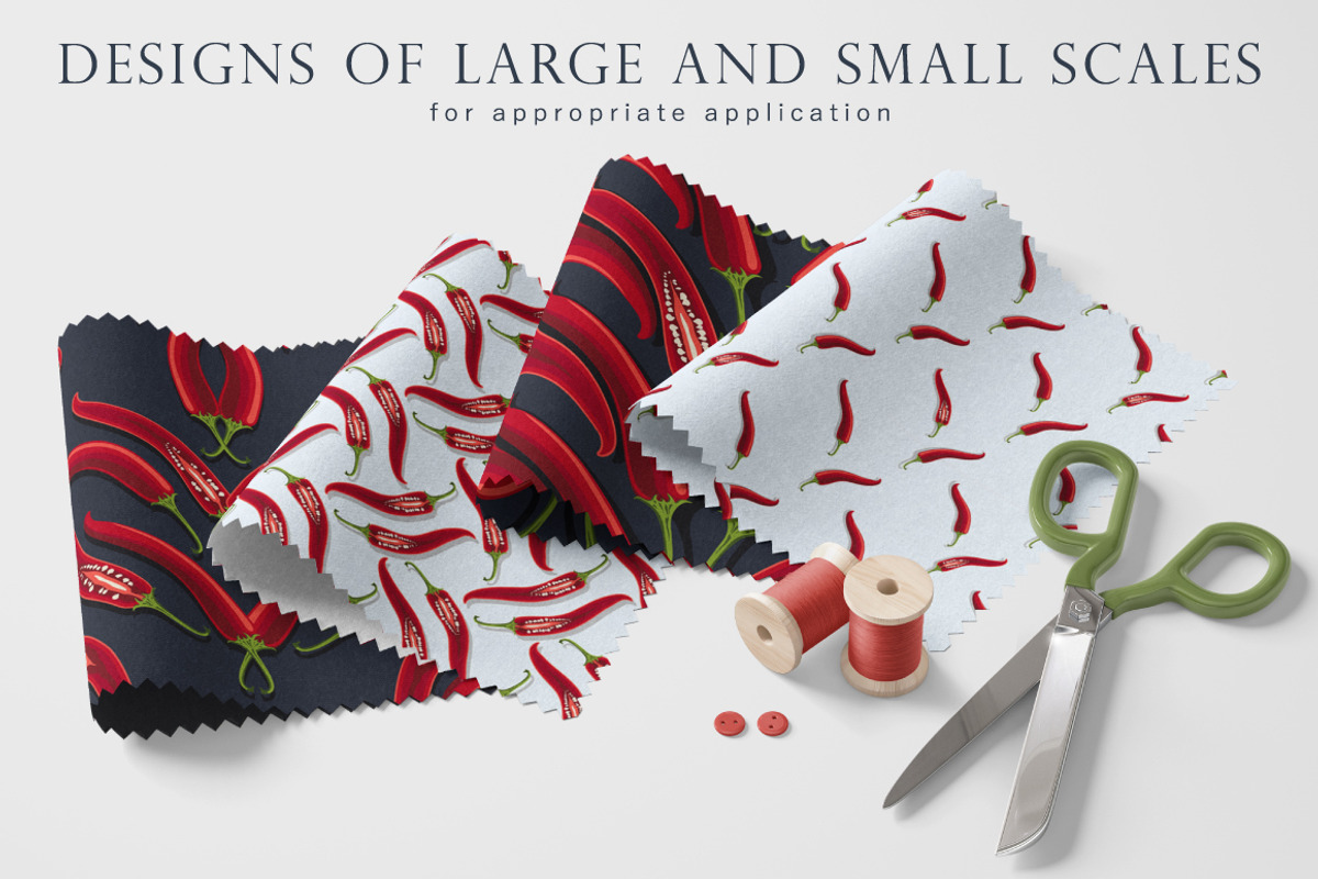 Hot pepper - Set 1, a Pattern Graphic by Yummy (Photo 5 of 13)