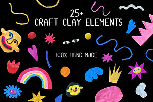 Hand Made Plasticine Clay Shapes