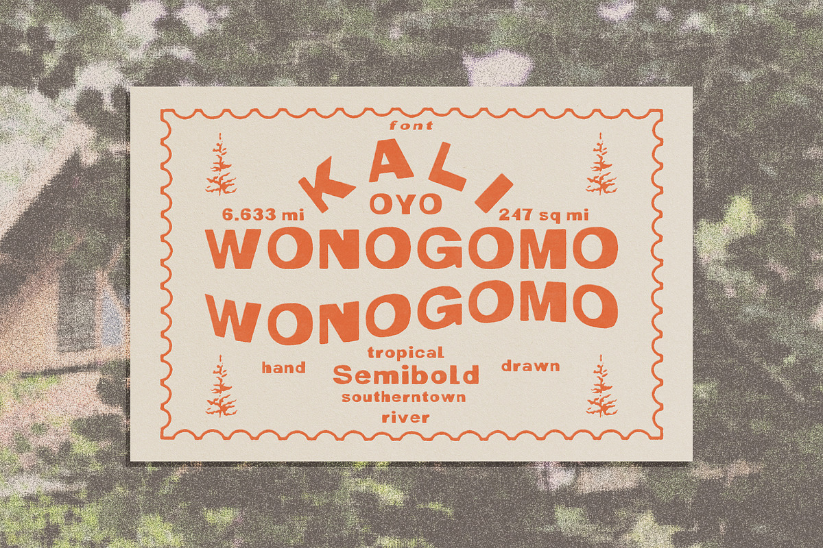 Wonogomo - Display type, a Handwritten Font by Southerntown (Photo 1 of 3)