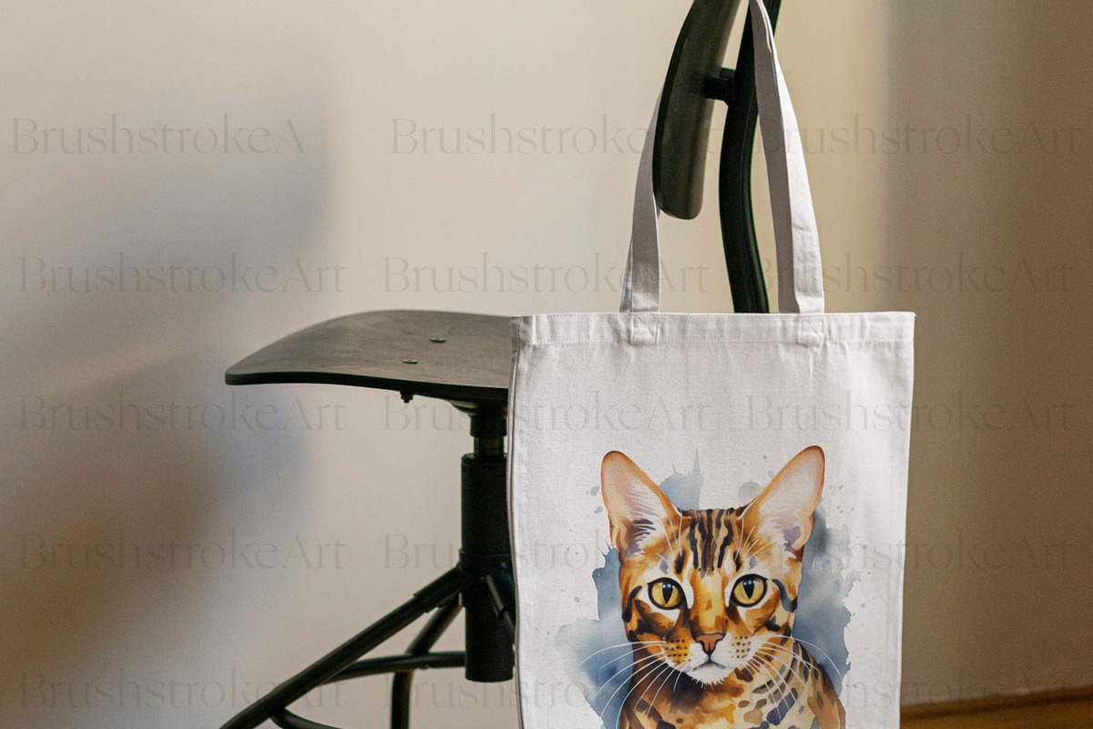 Cute Bengal Cat Clipart, Cute Cats, an Animal Illustration by BrushstrokeArtGB (Photo 10 of 10)