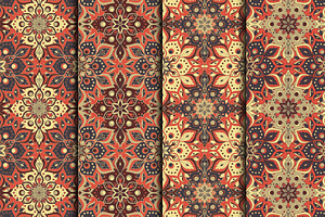 Seamless Patterns In Ethnic Style.