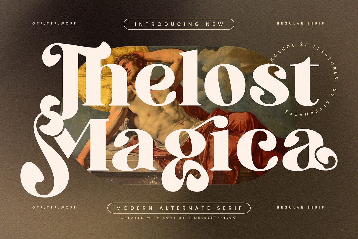 Thelost Magica Modern Serif, a Serif Font by timelesstype.co (Photo 1 of 20)