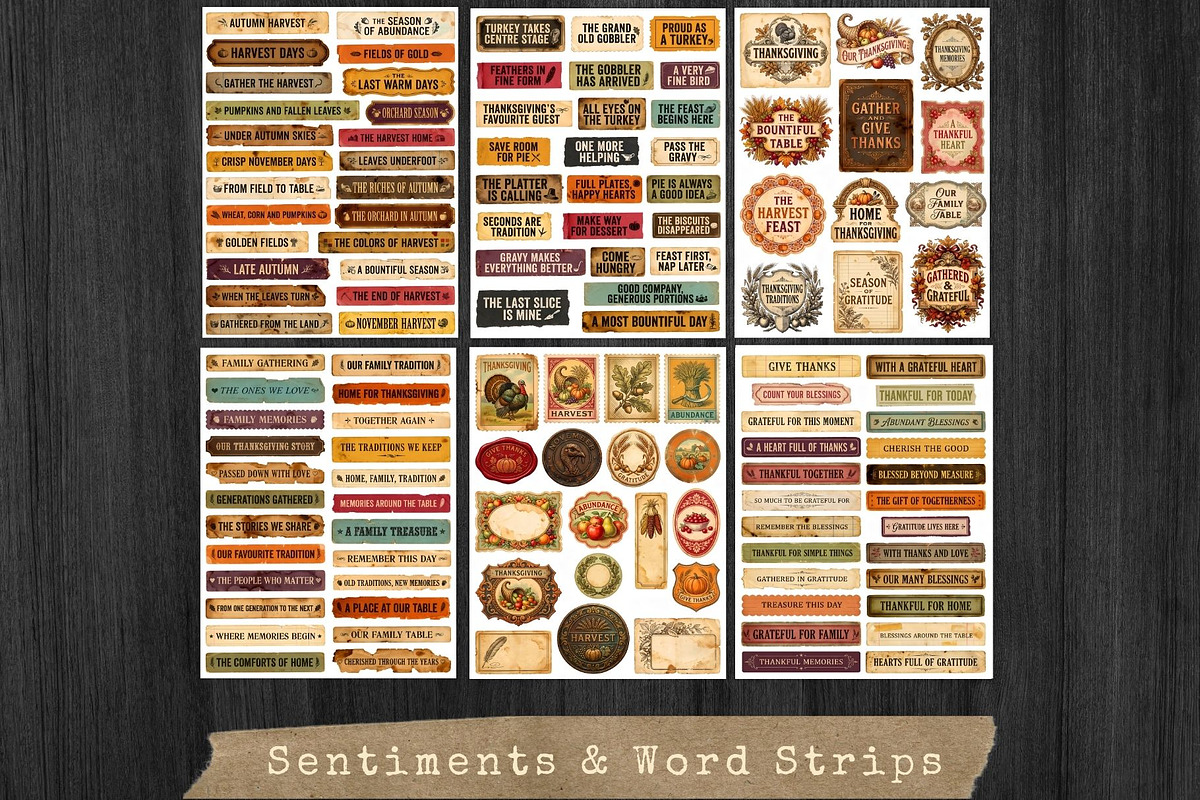 Thanksgiving junk journal Kit, an Object Graphic by ThatsDesignArt (Photo 11 of 21)