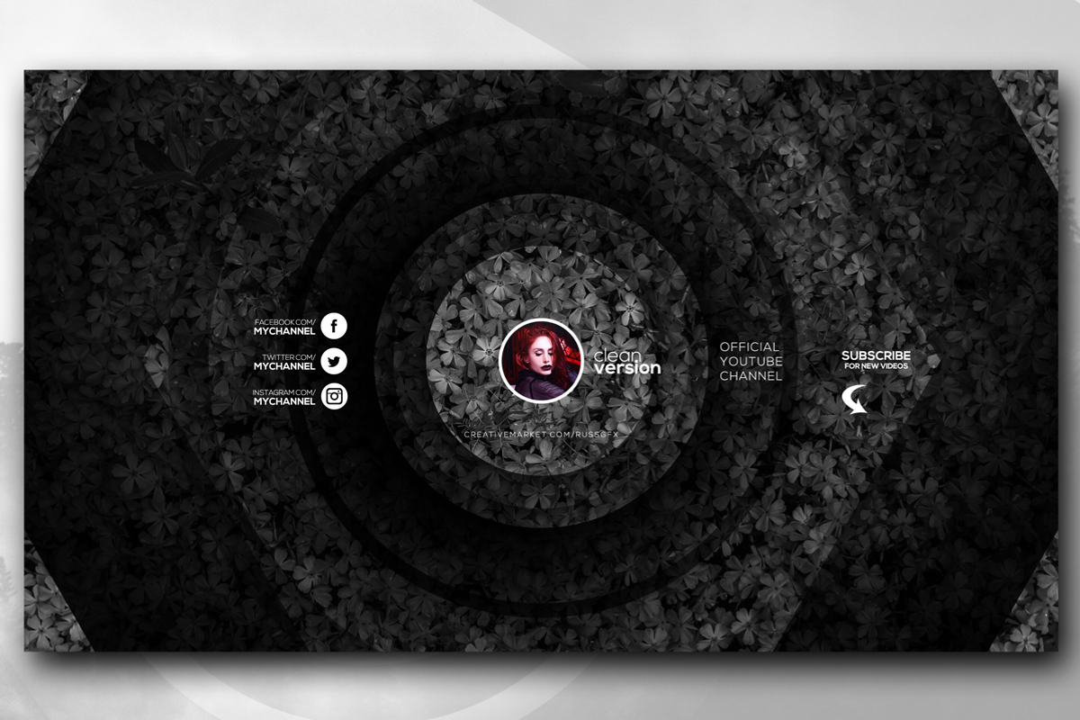 10 Youtube Channel Art Banners vol.2, a Social Media Template by RussGFX (Photo 7 of 12)