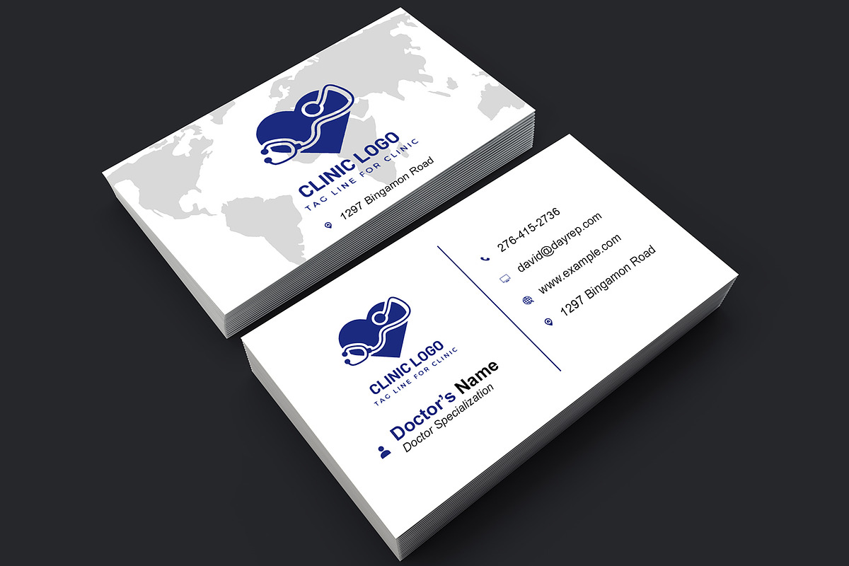 Private Clinic Card Template PSD preview 3