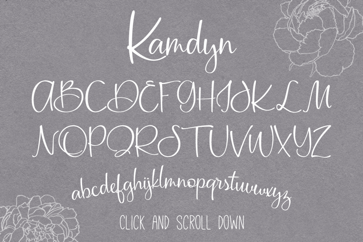 Kamdyn Calligraphy Font + Extras preview 2