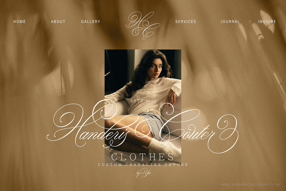 Briel Gregoria, a Script Font by JamalCreativeStudio (Photo 2 of 12)