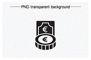 Euro Currency Money Icons Set, a Solid Icon by Designfour (Thumbnail 2 of 7)