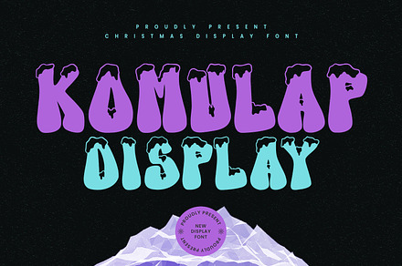 Komulap Christmas Display Font, a Handwritten Font by Maulana Creative