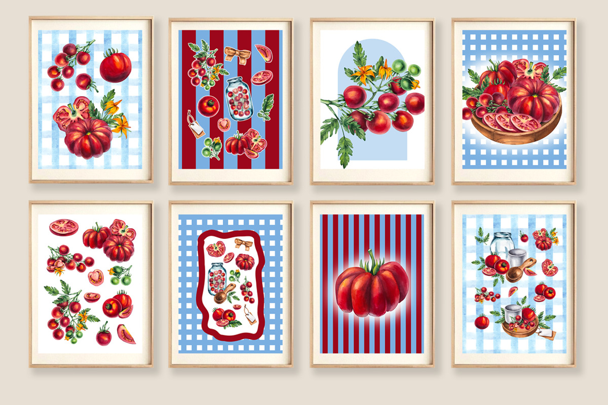 ITALIAN SUMMER Branding Collection, a Food Illustration by SashaKondr (Photo 5 of 13)