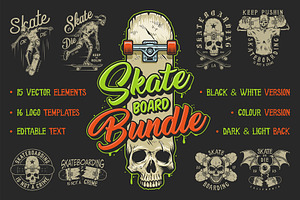 Skate board bundle, a Poster Template by DGIM studio