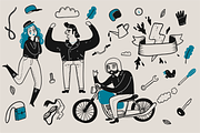 Hand drawn daily life activities, a Person Illustration by Huza Studio (Thumbnail 8 of 9)