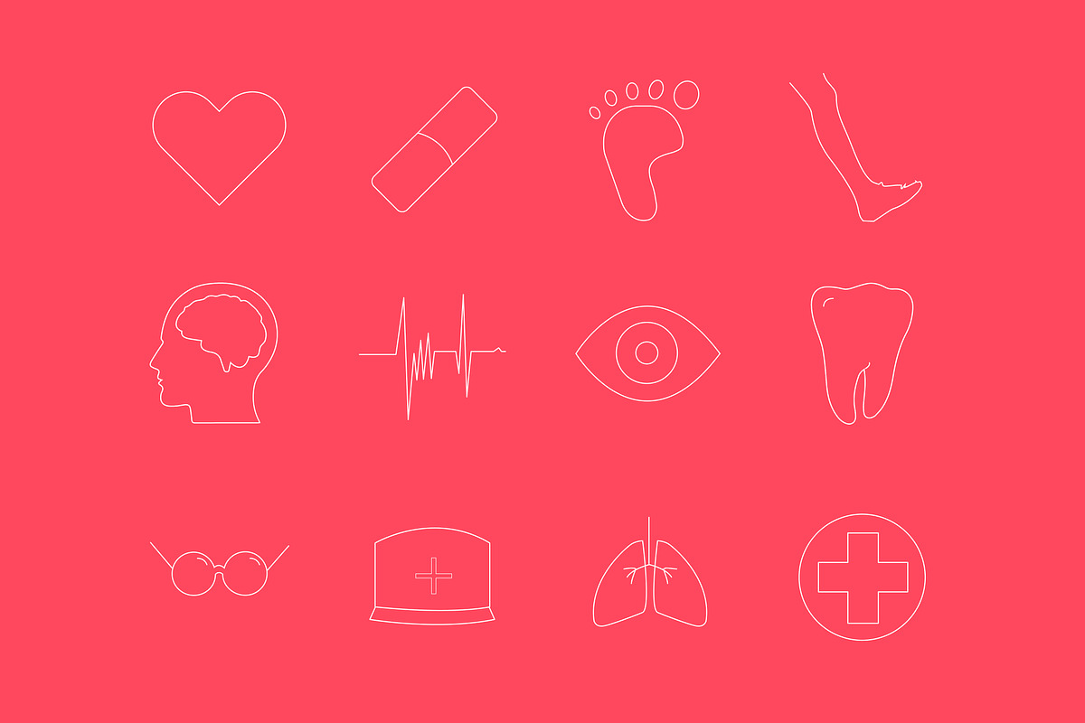 Healthcare Icons, an Outline Icon by LarisaDeac (Photo 1 of 2)