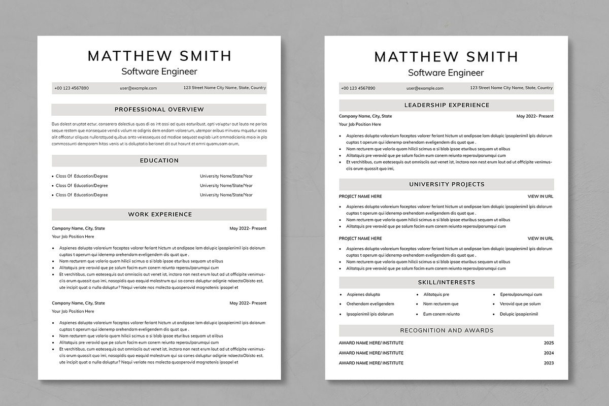 Resume Template, a Resume Template by MightyDesign (Photo 3 of 6)